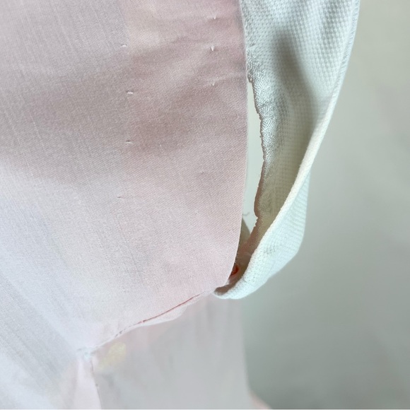 VINTAGE 50s MCM sailor nautical dress fit flare pastel pink midi Tailored Junior - Picture 13 of 14